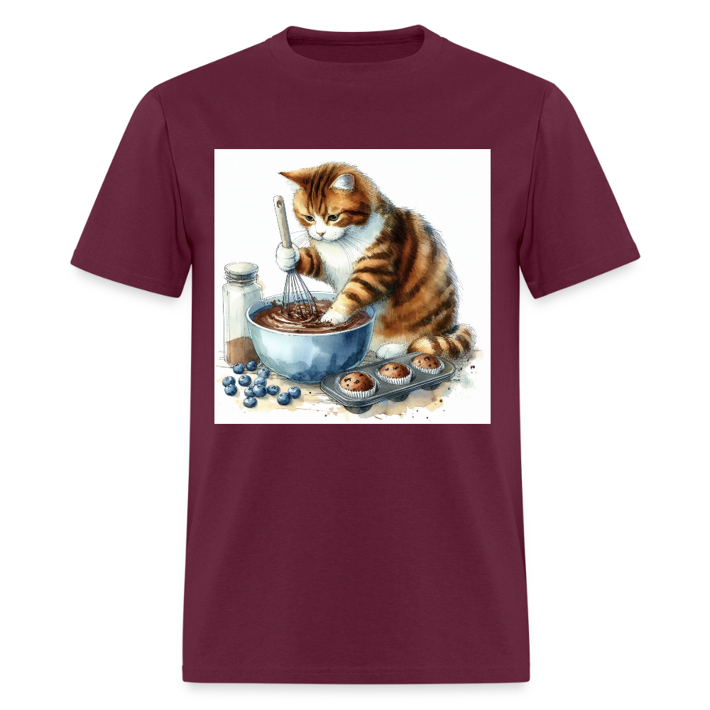 Baking Cat - burgundy