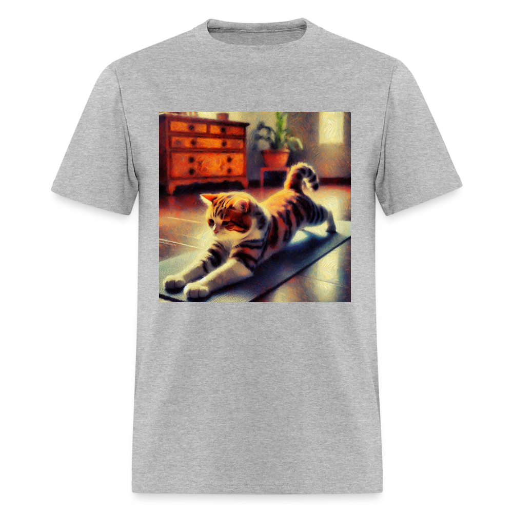 Yoga Cat - heather gray