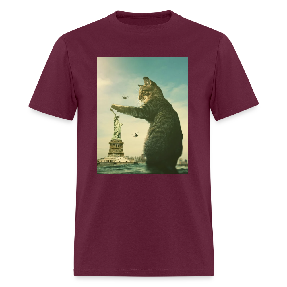 Statue of Liberty Cat - burgundy