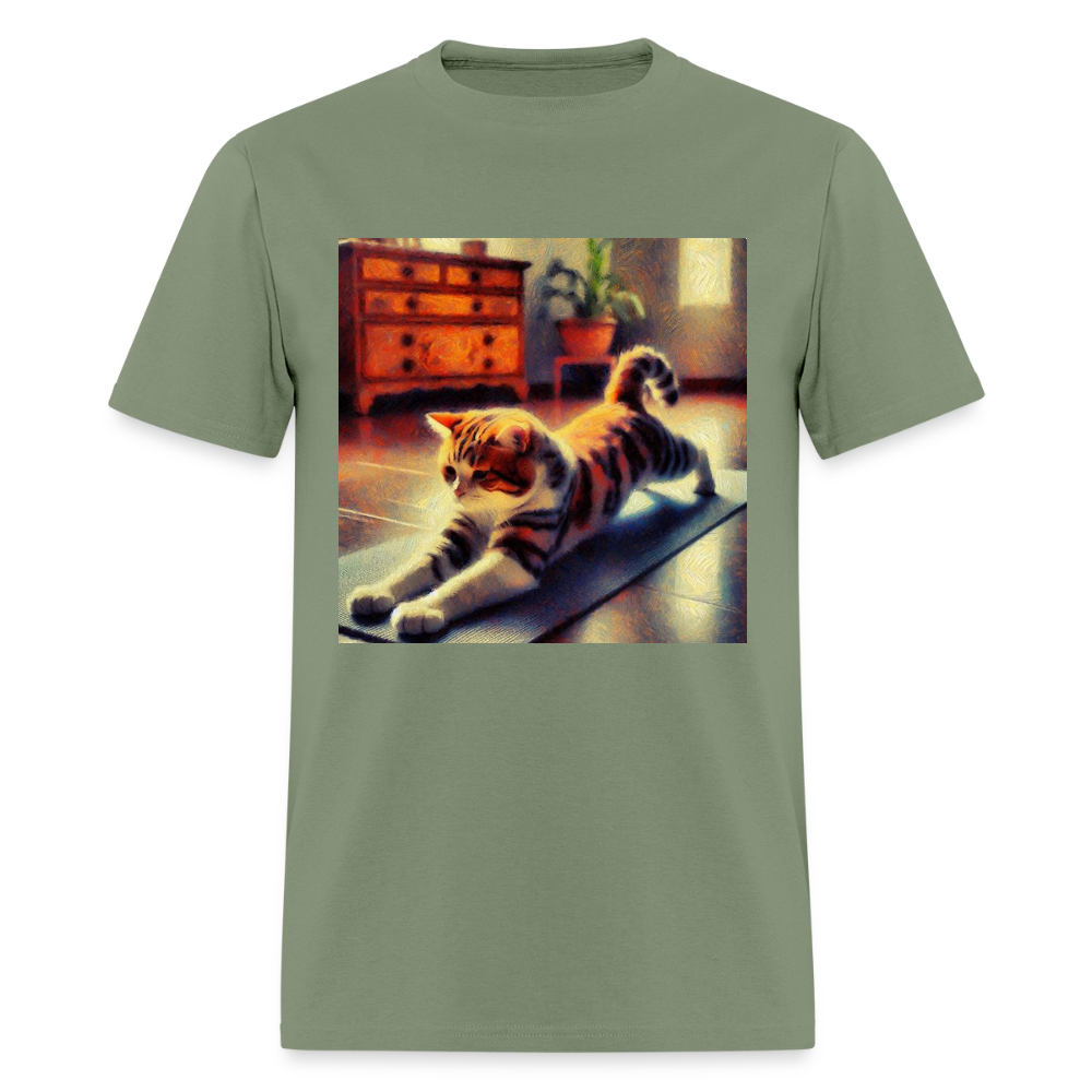 Yoga Cat - military green