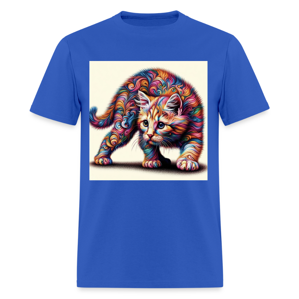 Tie Dye Kitten - royal blue
