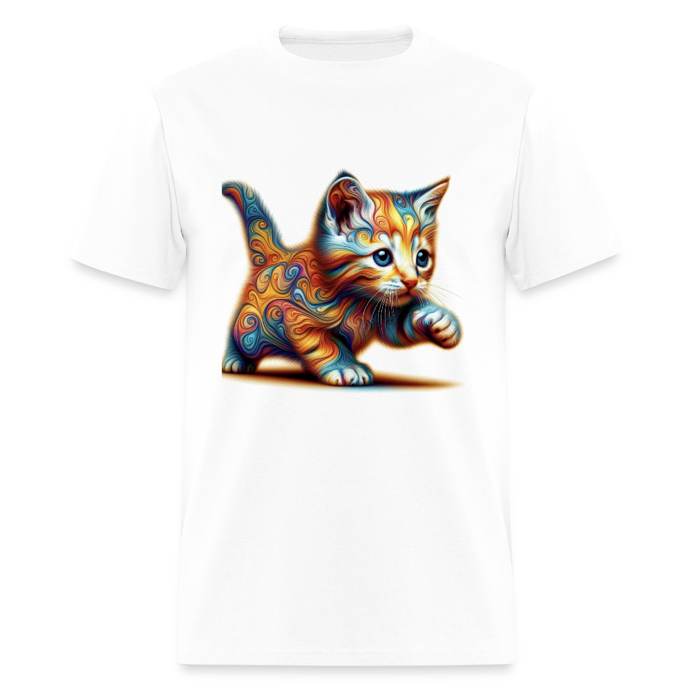 Tie Dye Kitten - white