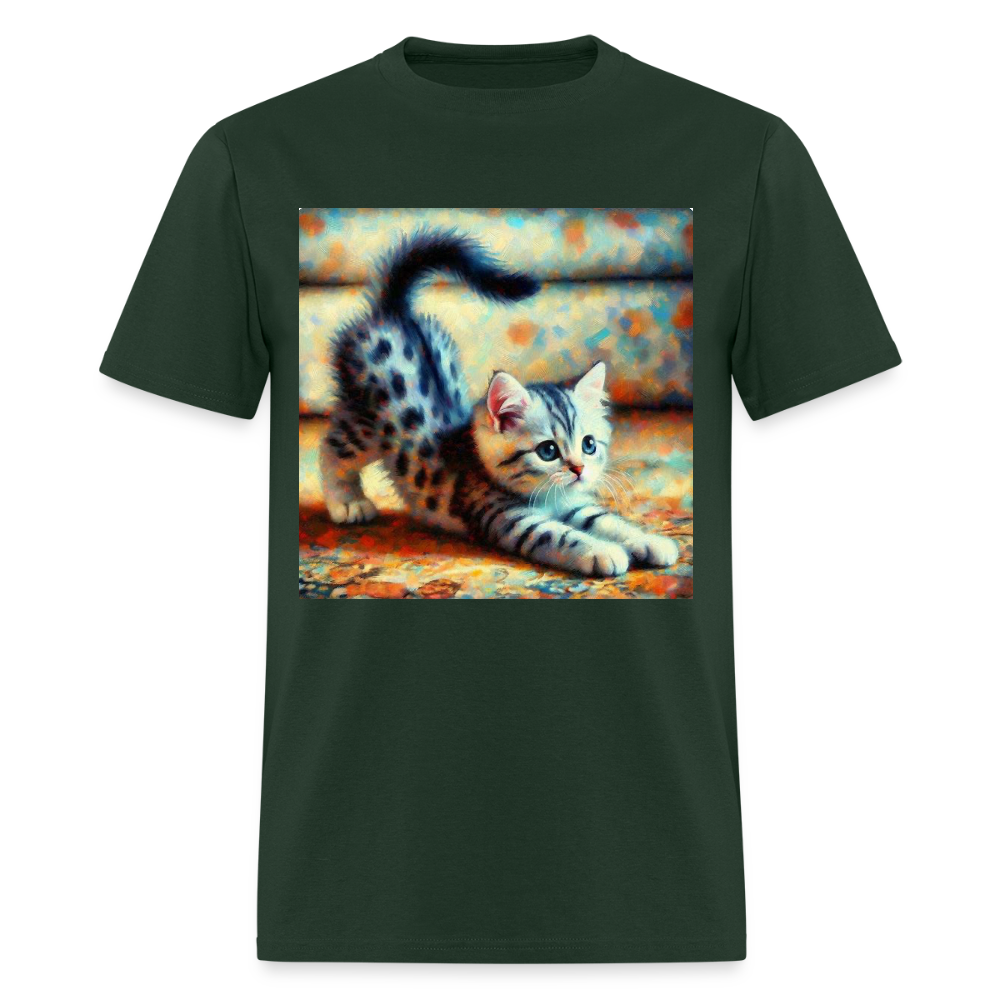 Yoga Kitten - forest green