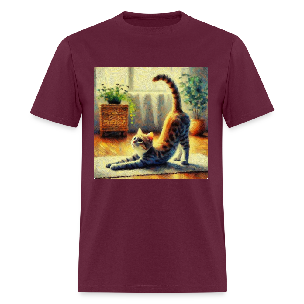 Yoga Cat - burgundy