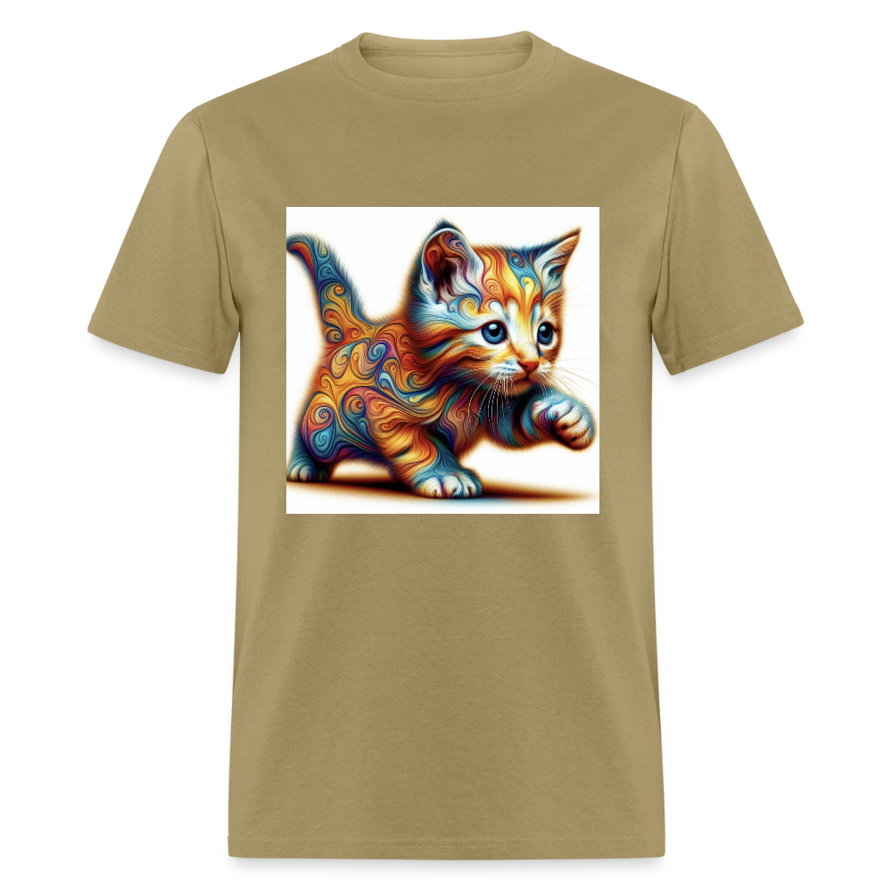 Tie Dye Kitten - khaki