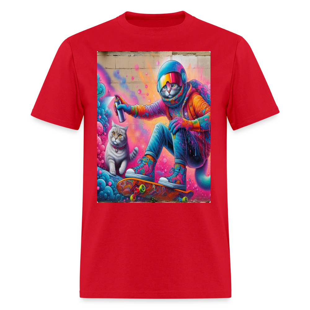 Graffiti Cat - red