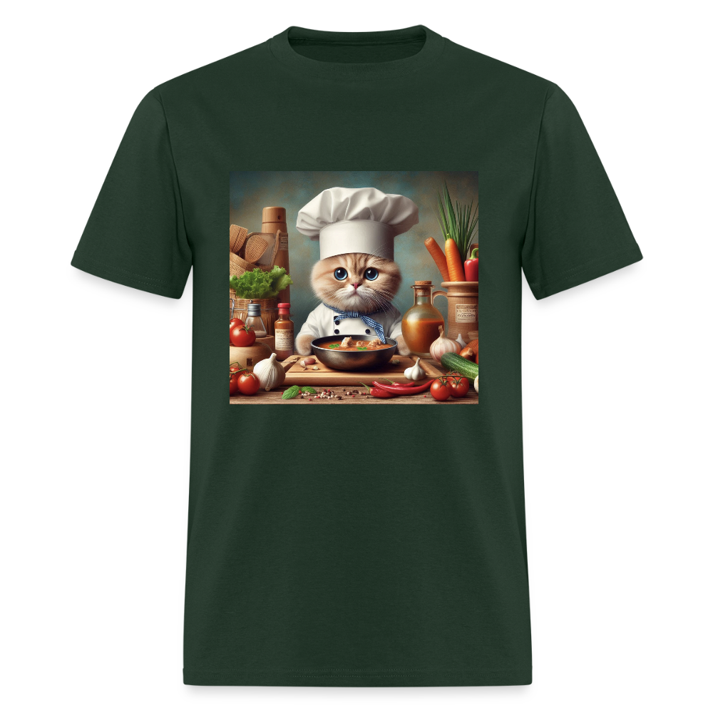 Cooking Cat - forest green