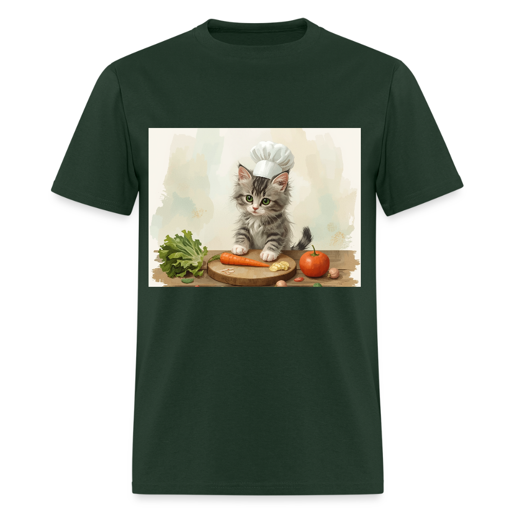 Cooking Kitten - forest green