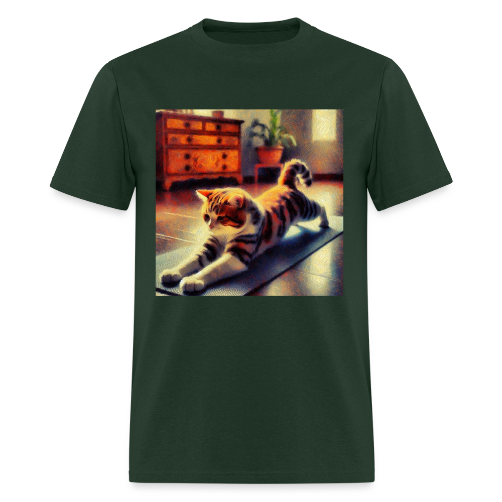 Yoga Cat - forest green