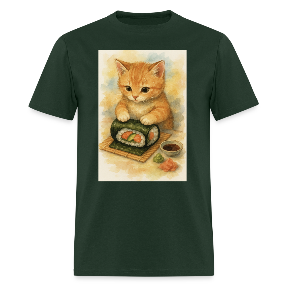 Sushi Chef Cat - forest green