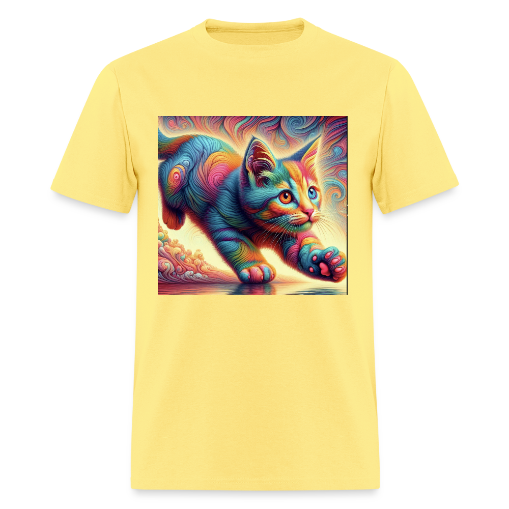 Tie Dye Kitten - cornsilk