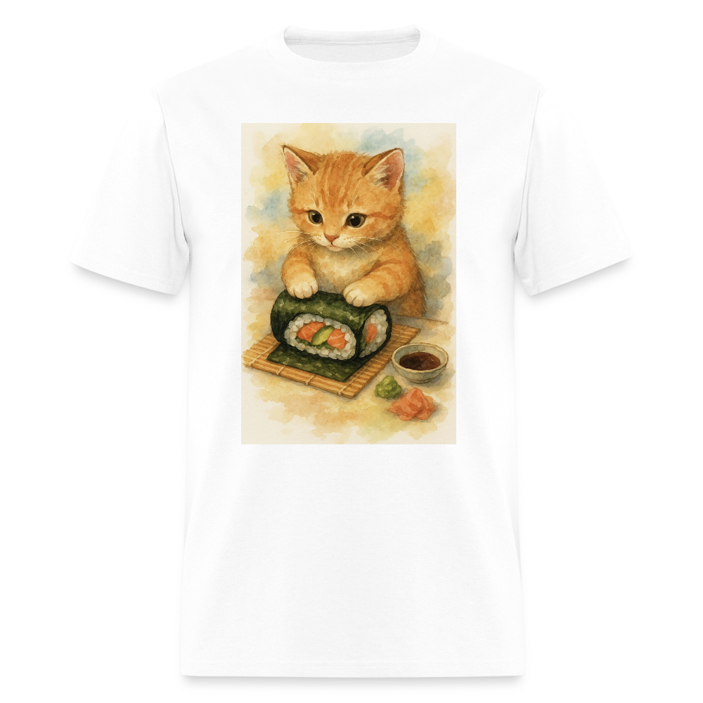 Sushi Chef Cat - white