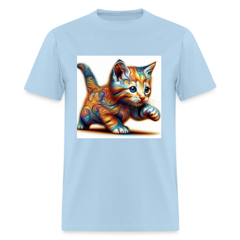 Tie Dye Kitten - powder blue