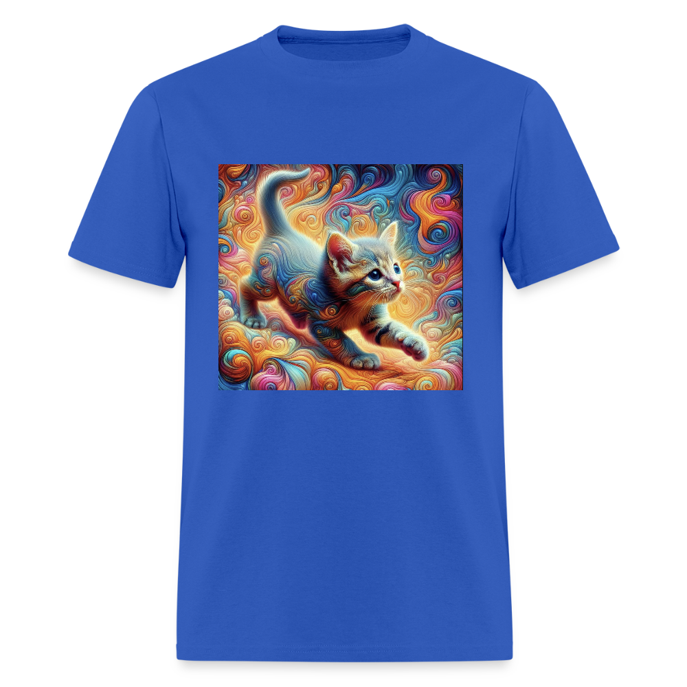Tie Dye Kitten - royal blue