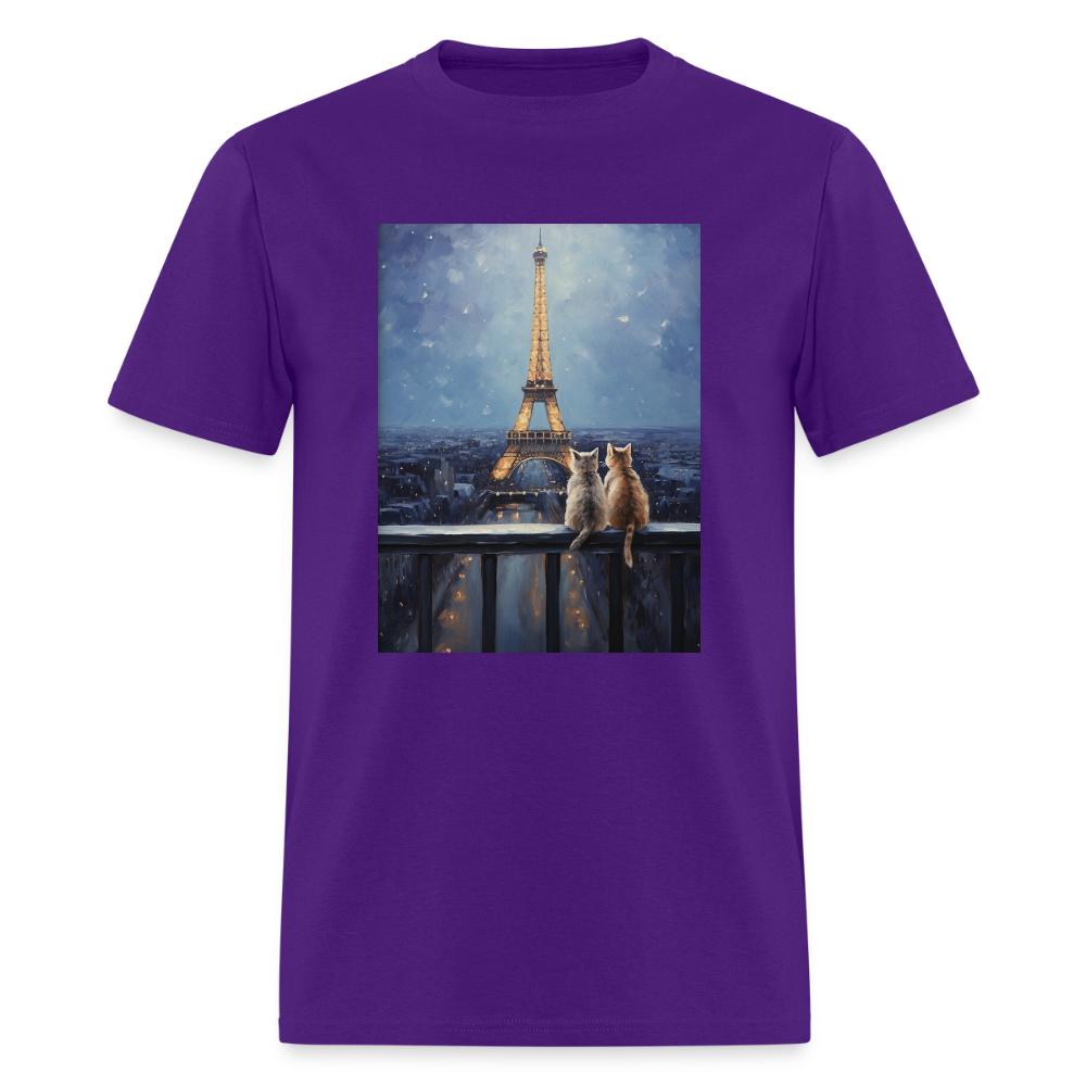 Eiffel Tower Kittens - purple