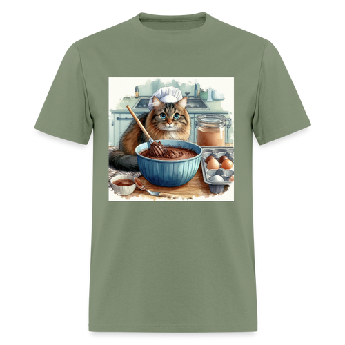 Baking Cat - military green