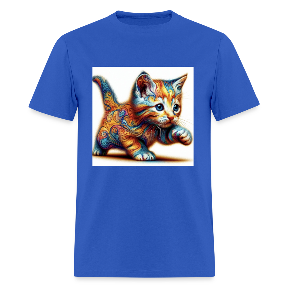 Tie Dye Kitten - royal blue