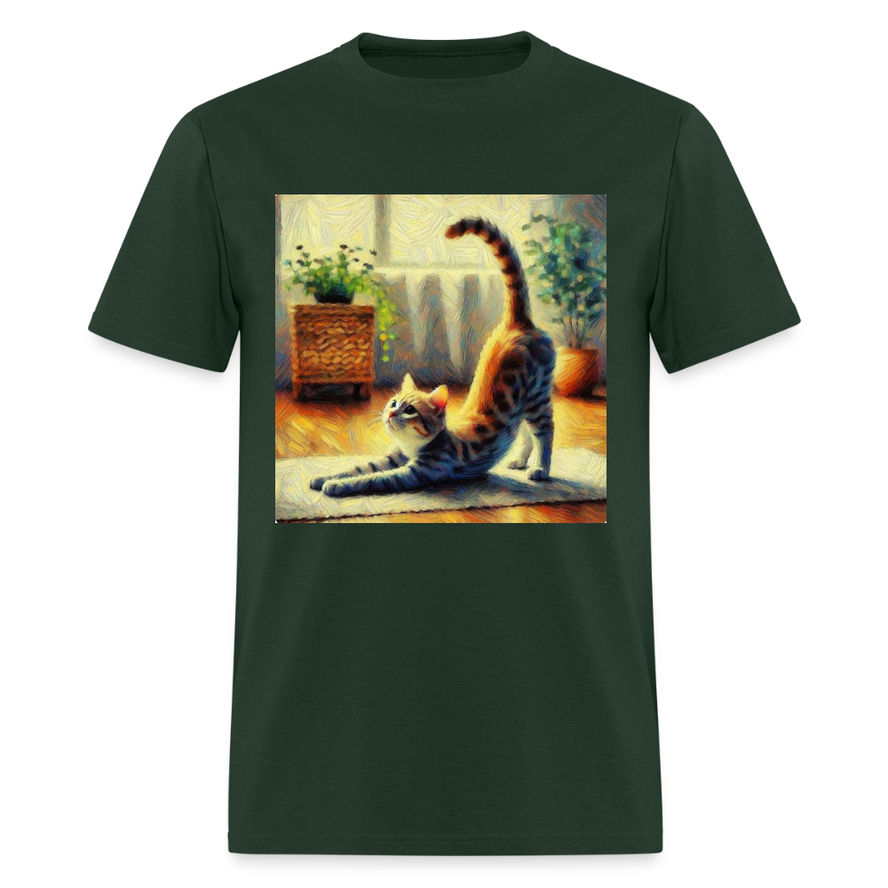 Yoga Cat - forest green
