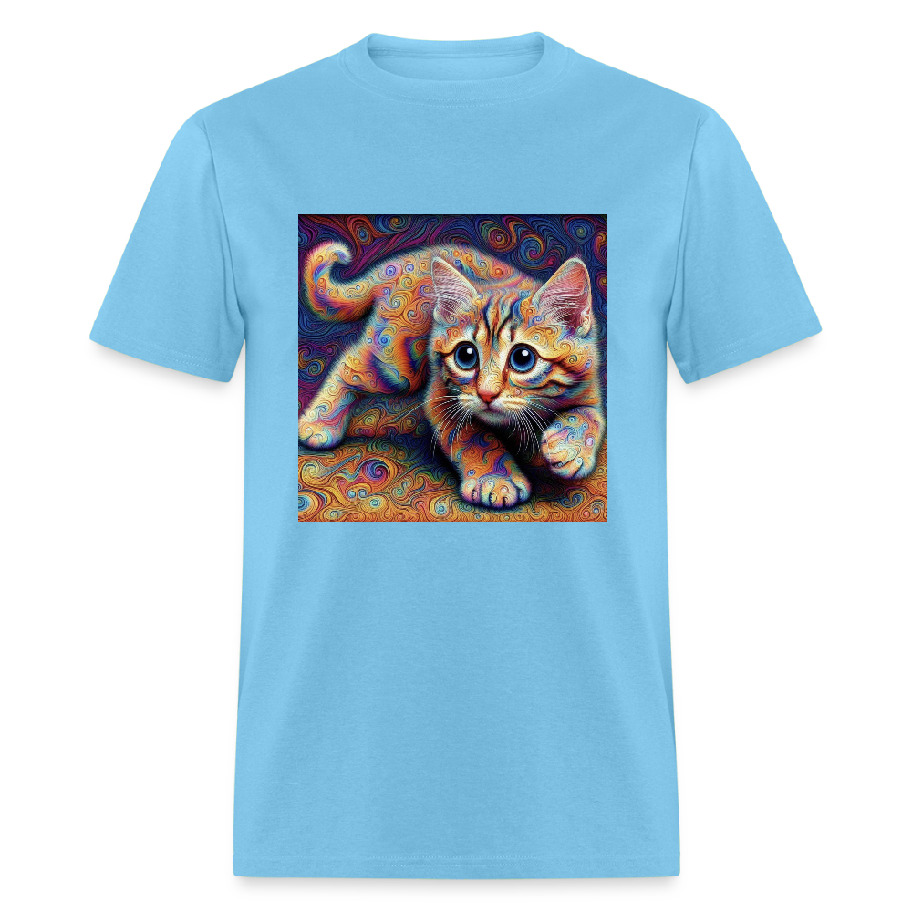 Tie Dye Kitten - aquatic blue