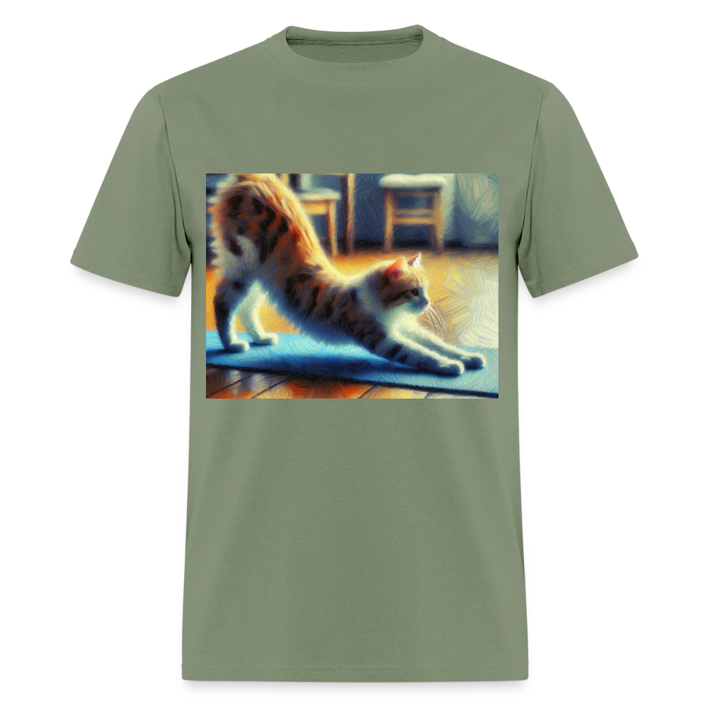 Yoga Cat - military green