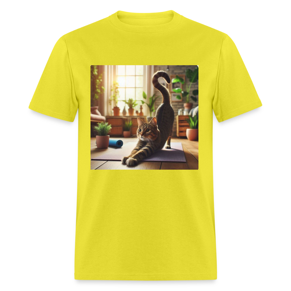 Yoga Cat - yellow