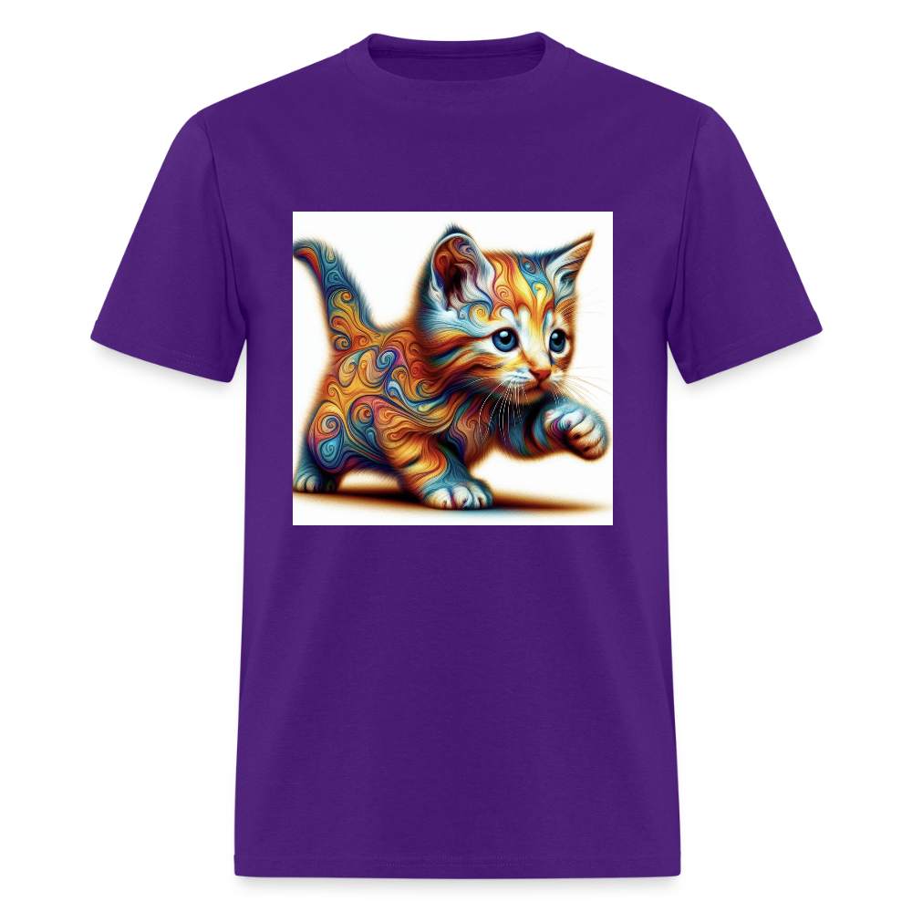 Tie Dye Kitten - purple