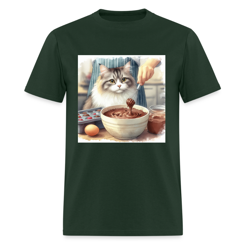 Baking Cat - forest green