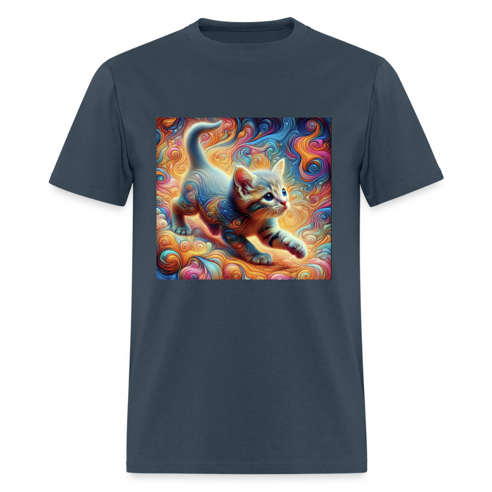 Tie Dye Kitten -  blue dusk