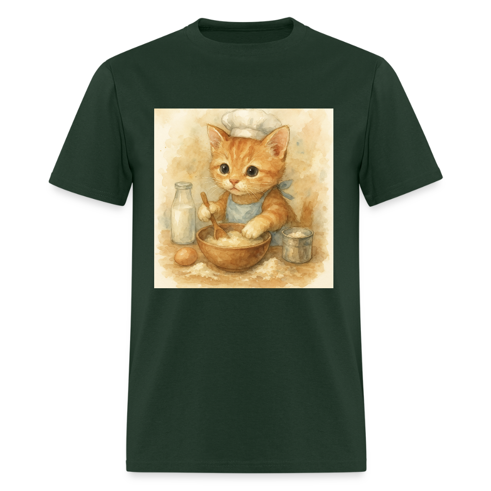 Cooking Kitten - forest green