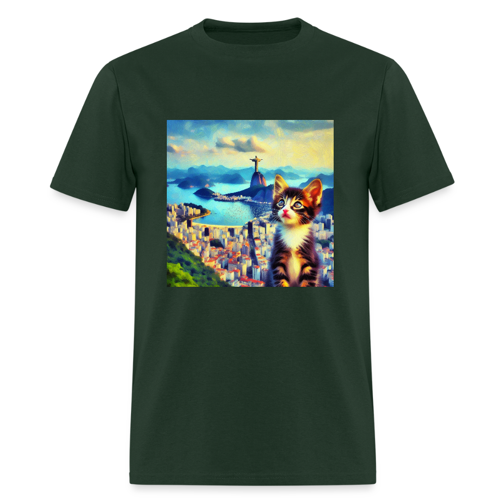 Rio de Janeiro Cat - forest green