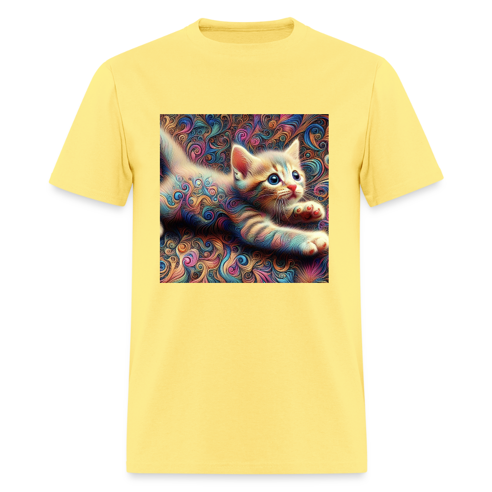 Tie Dye Kitten - cornsilk