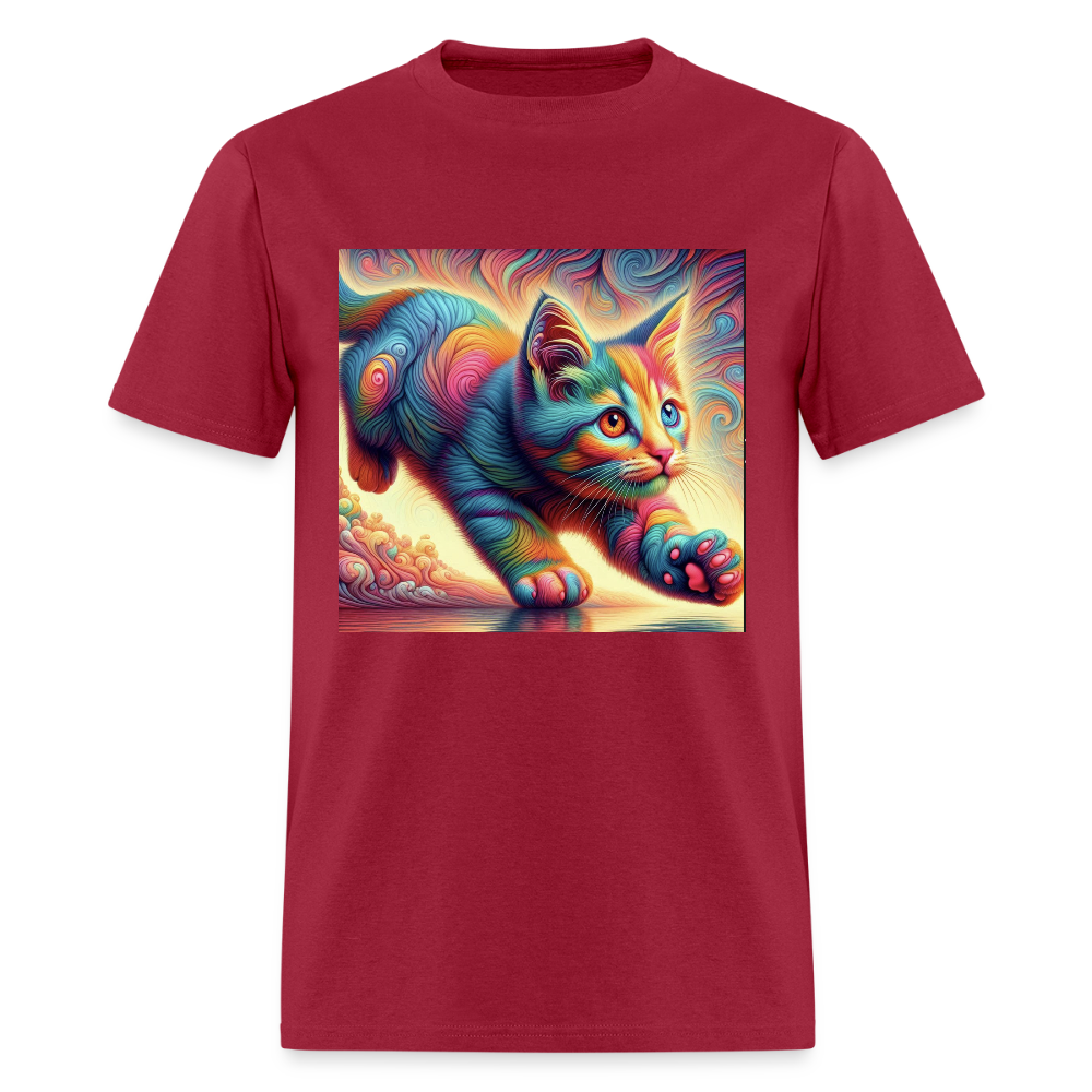 Tie Dye Kitten - dark red