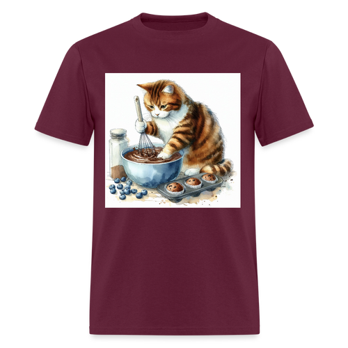 Baking Cat - burgundy