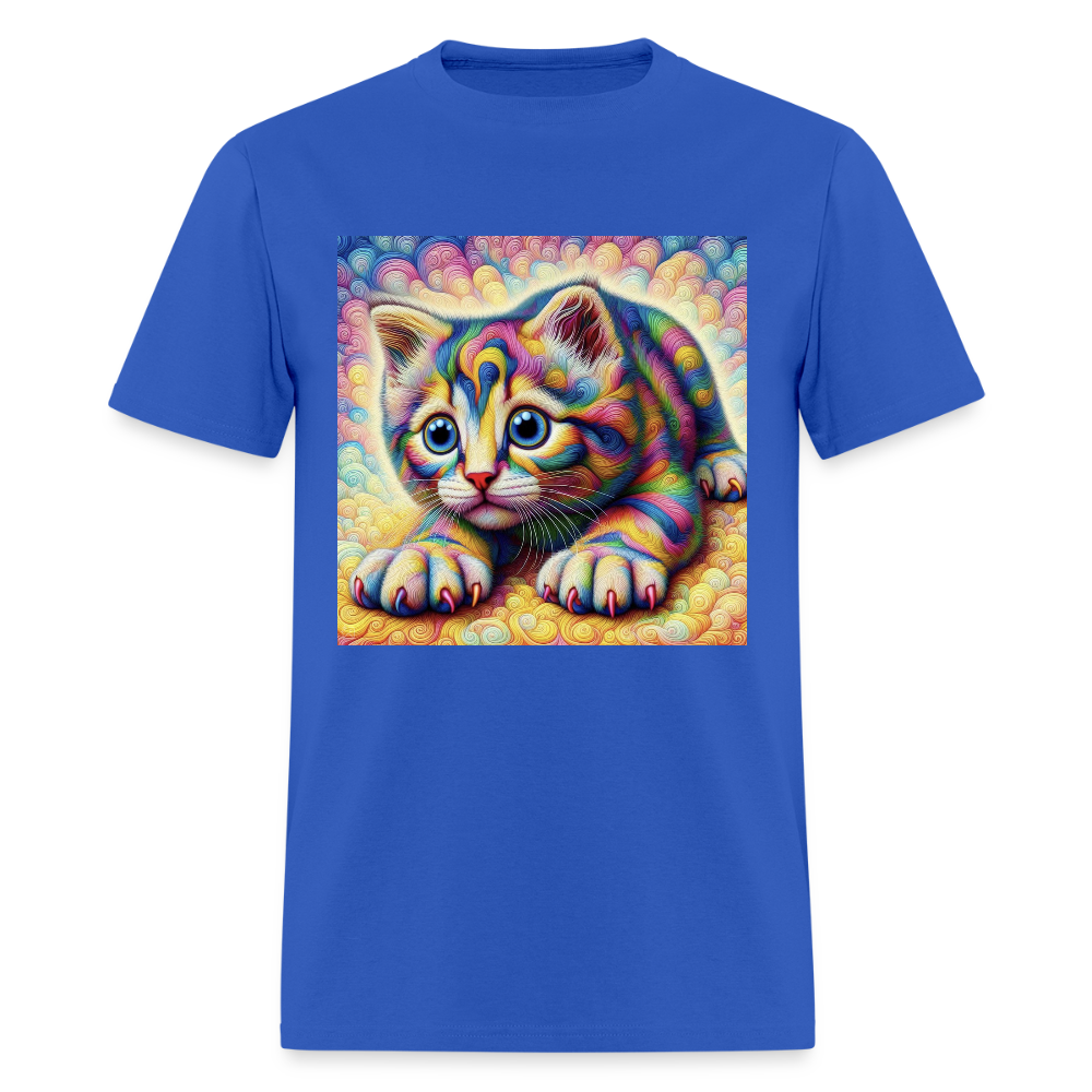 Tie Dye Kitten - royal blue