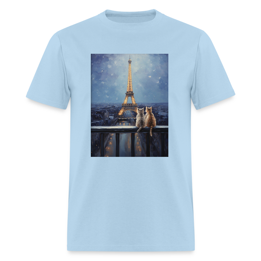 Eiffel Tower Kittens - powder blue