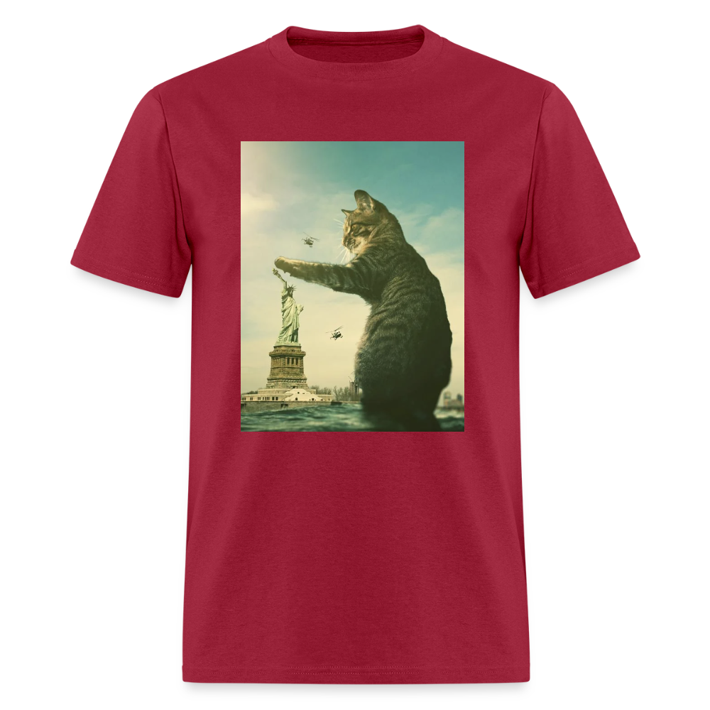 Statue of Liberty Cat - dark red