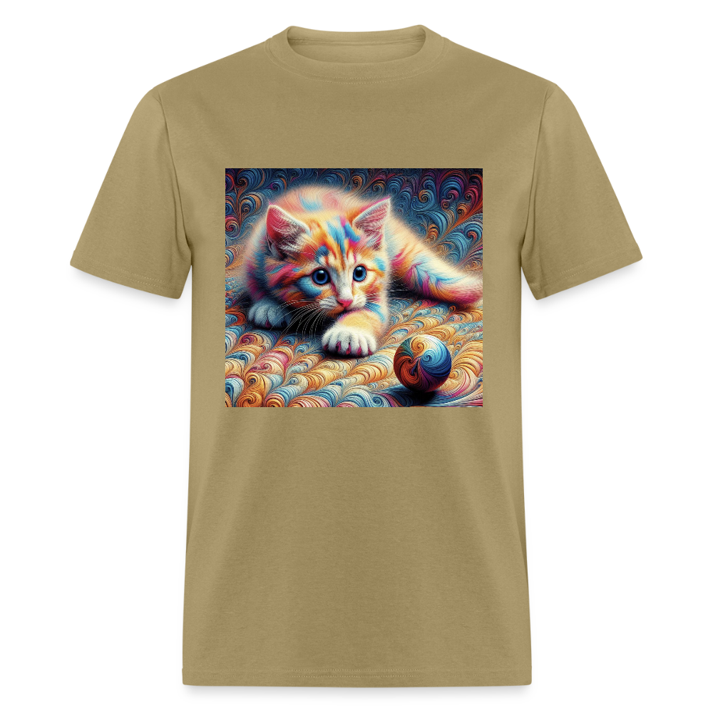Tie Dye Kitten - khaki
