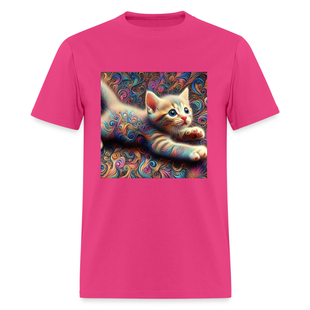 Tie Dye Kitten - fuchsia