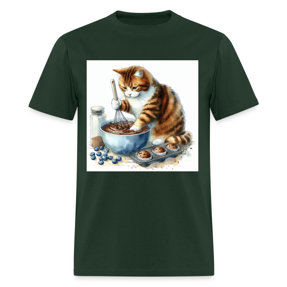 Baking Cat - forest green