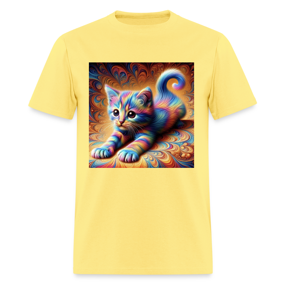 Tie Dye Kitten - cornsilk