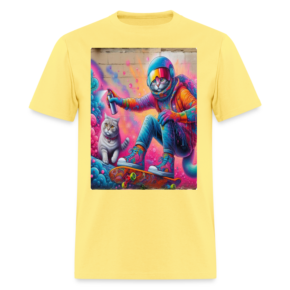 Graffiti Cat - cornsilk