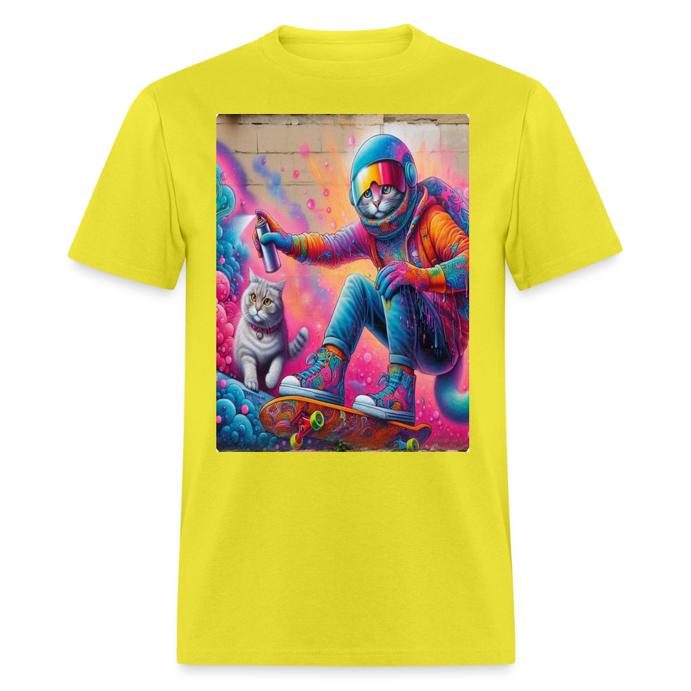 Graffiti Cat - yellow