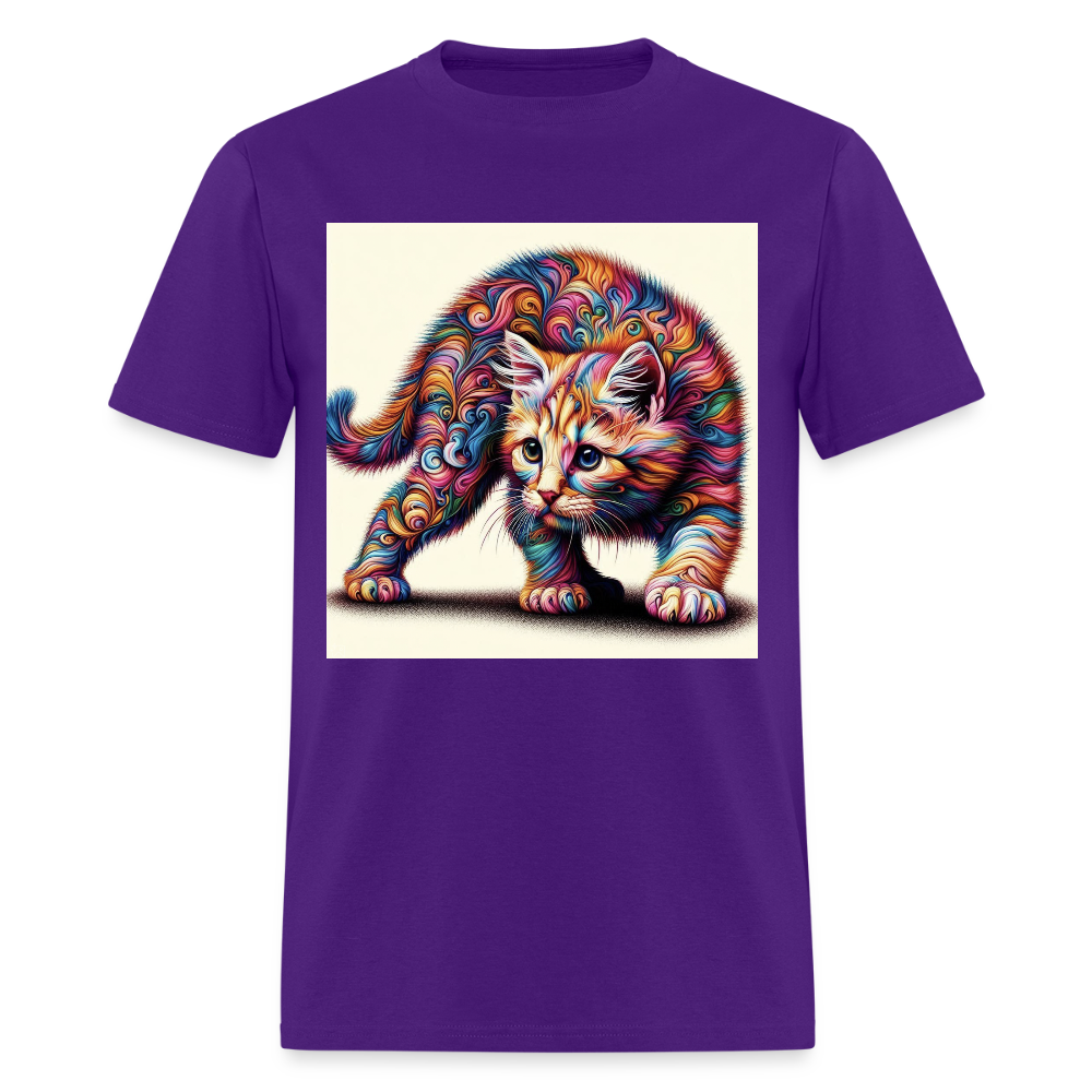 Tie Dye Kitten - purple