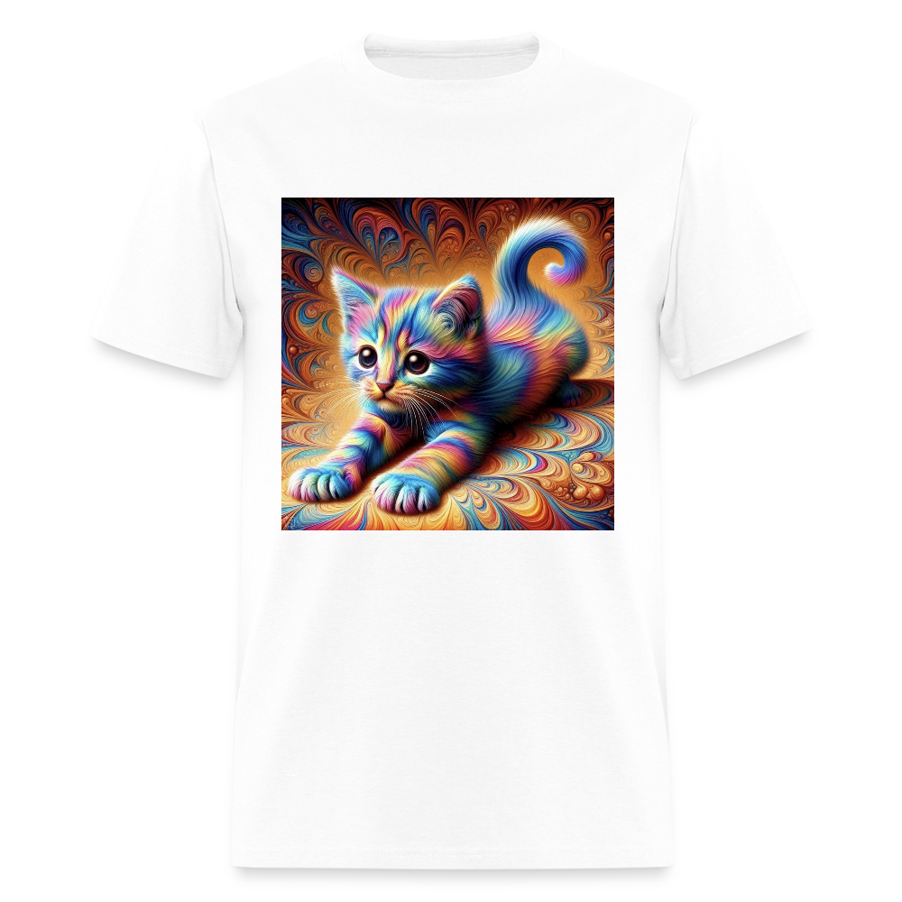 Tie Dye Kitten - white