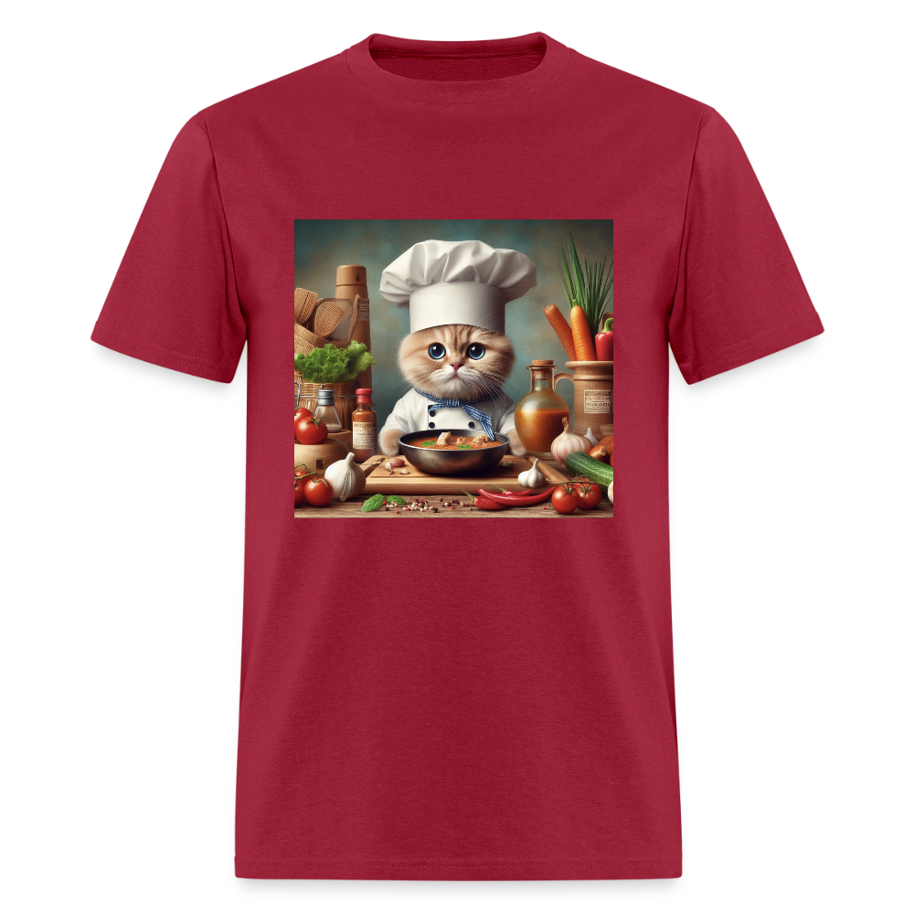 Cooking Cat - dark red