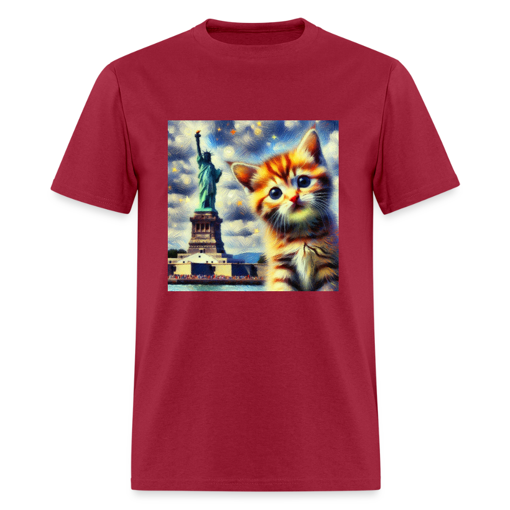 Statue of Liberty Kitten - dark red