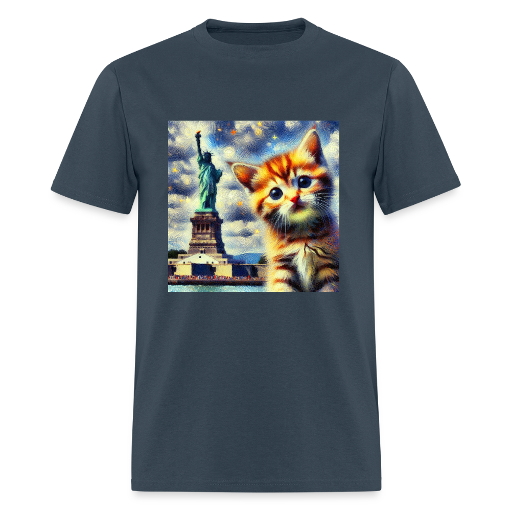 Statue of Liberty Kitten -  blue dusk