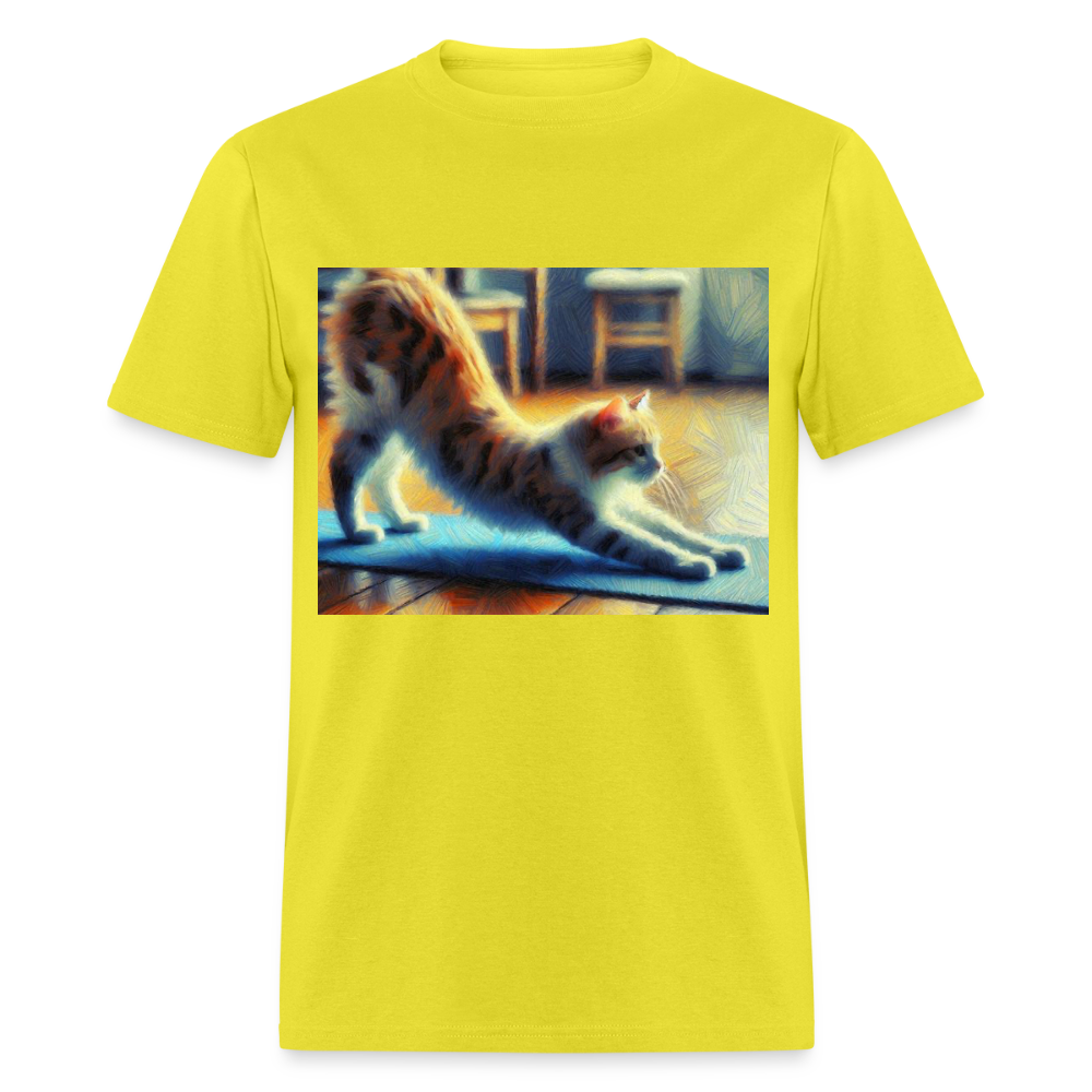 Yoga Cat - yellow