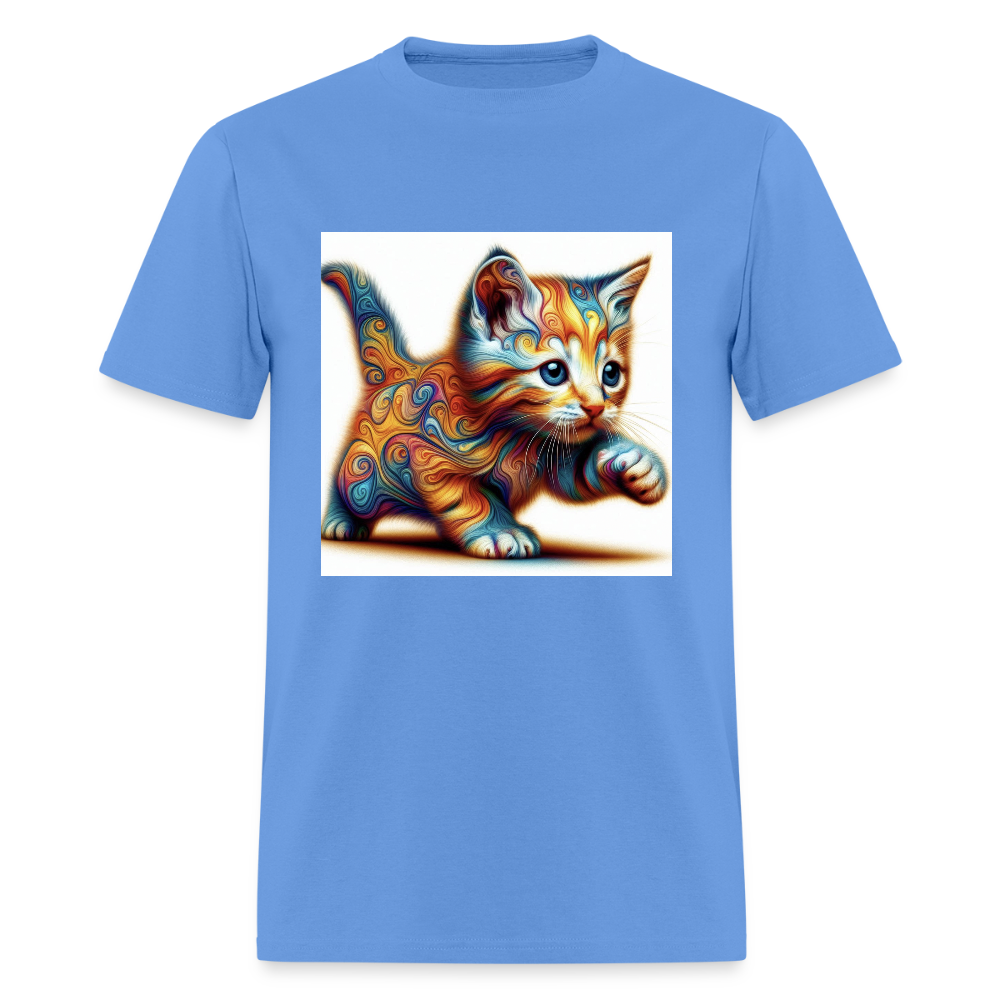 Tie Dye Kitten - carolina blue