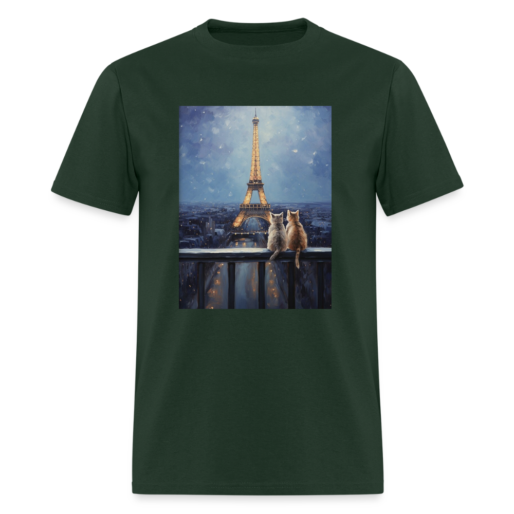 Eiffel Tower Kittens - forest green